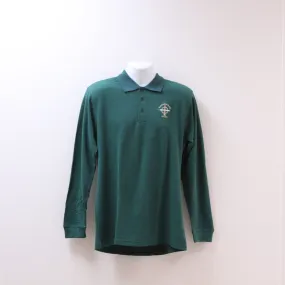 Long Sleeve Uniform Polo Green