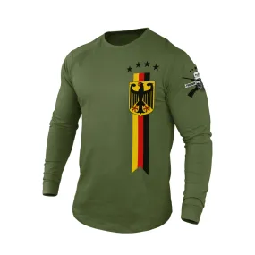 2022 WORLD CUP GERMANY FLAG FOOTBALL UNIFORM 100% COTTON GRAPHIC LONG SLEEVE T-SHIRT