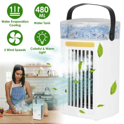 4 In 1 Portable Air Conditioner Fan Evaporative Air Cooler Water Fan