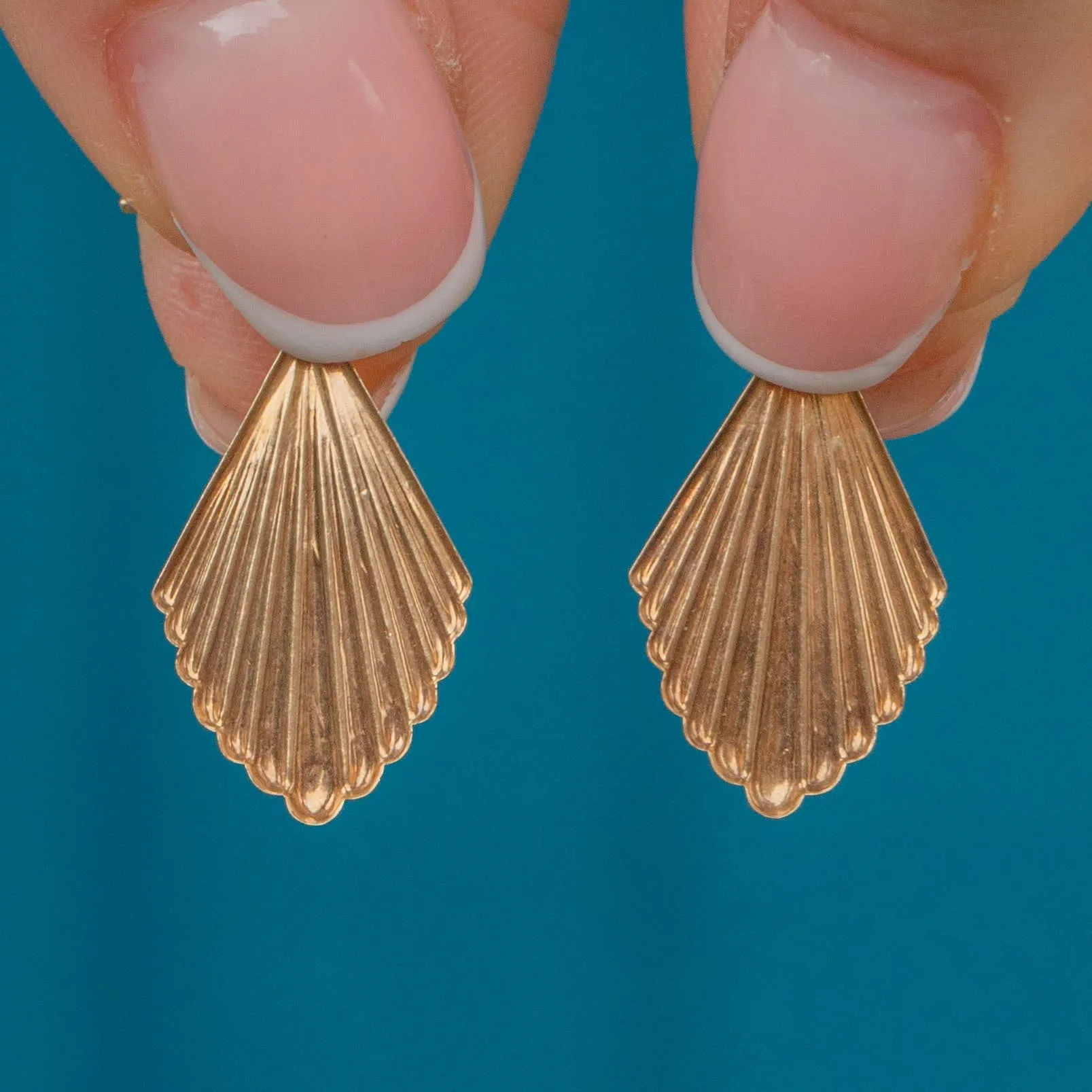 9ct Gold Fan Earrings