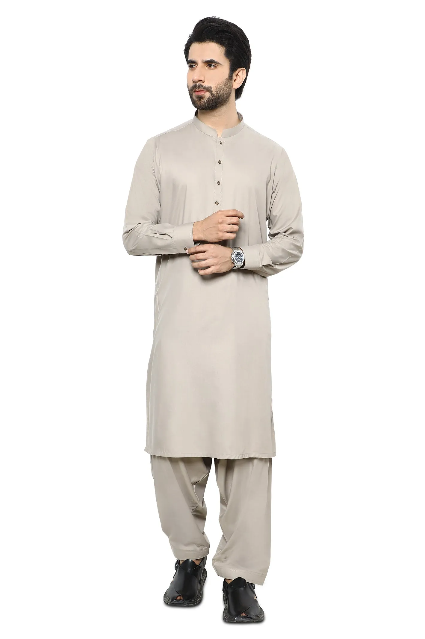 Beige Wash & Wear Shalwar Kameez