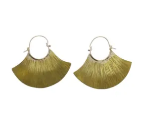 Brass Fan Earrings