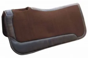 Brown Felt Leather Wear Saddle Pad