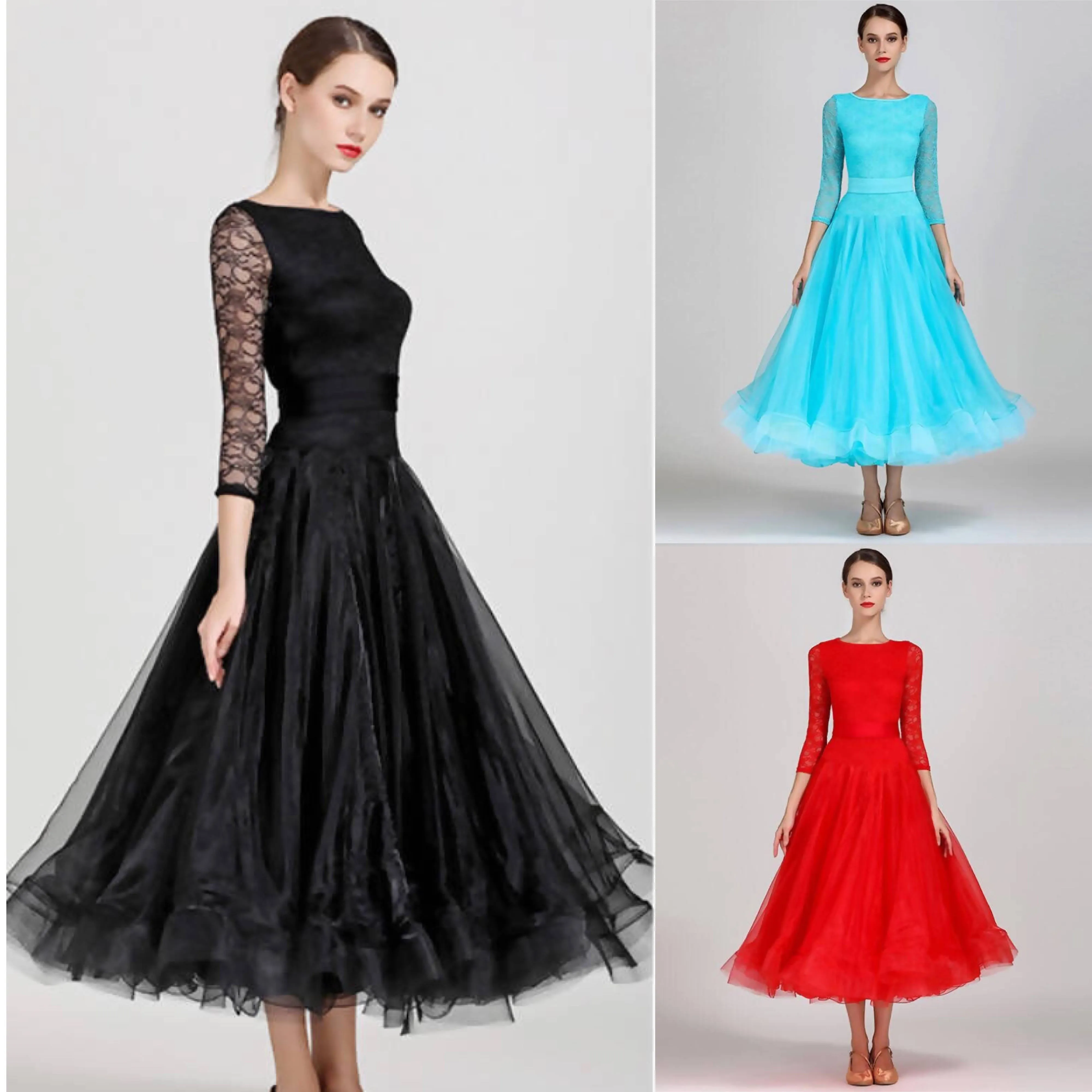 Cascade of Elegance Ballroom Dance Wear | 855