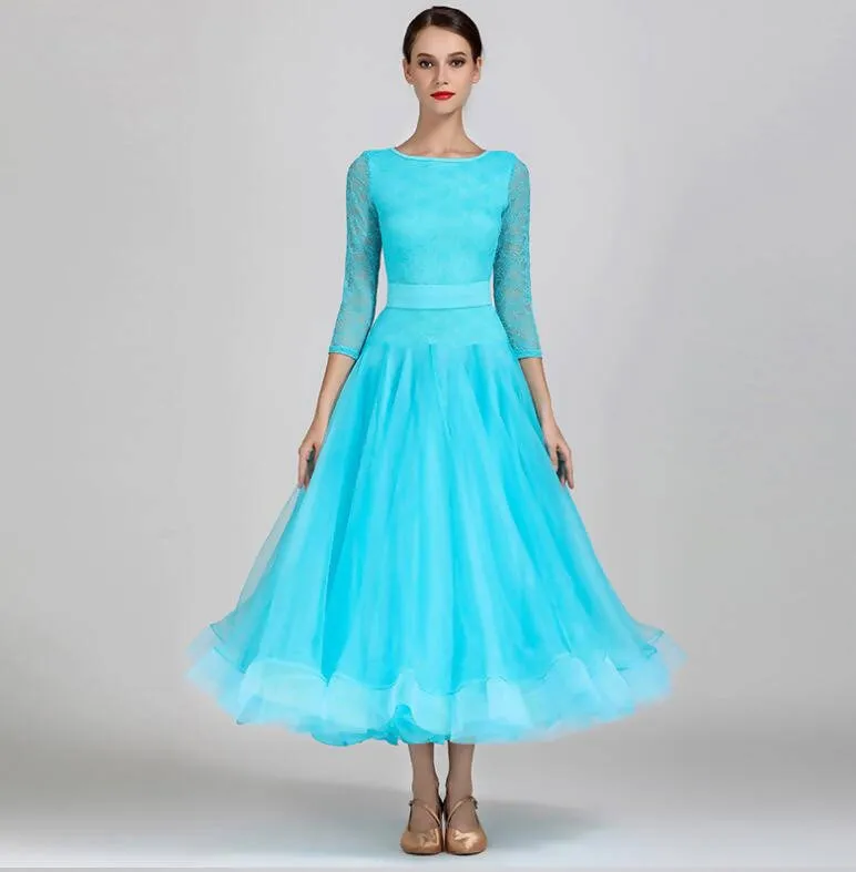 Cascade of Elegance Ballroom Dance Wear | 855