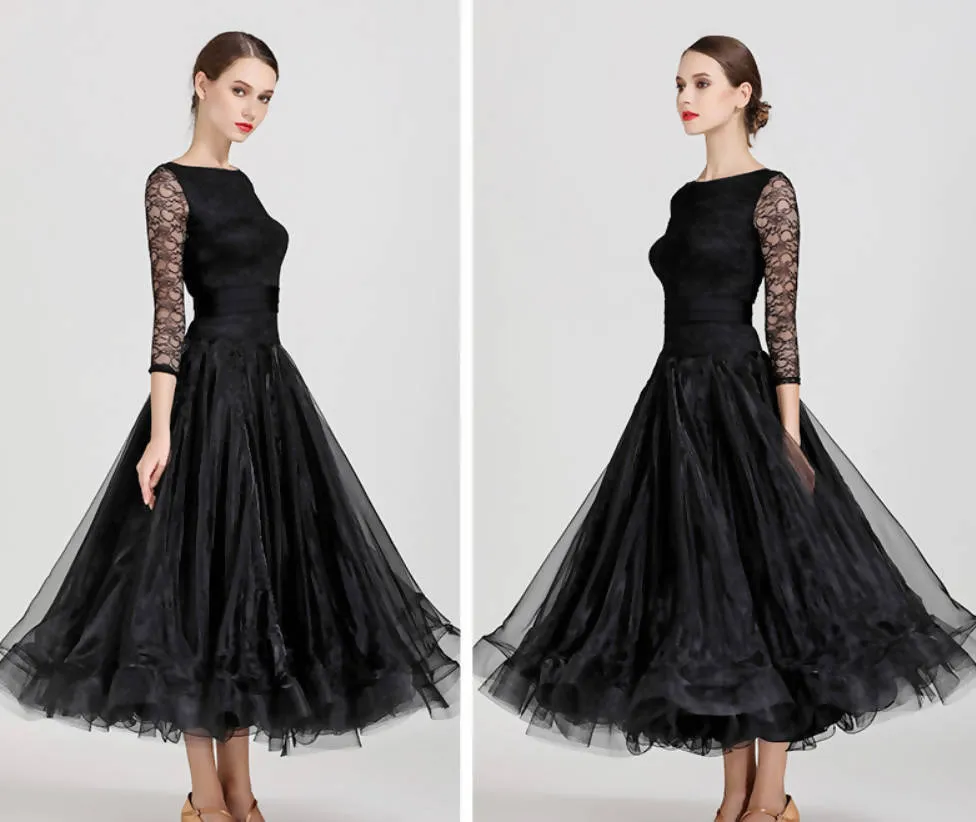 Cascade of Elegance Ballroom Dance Wear | 855