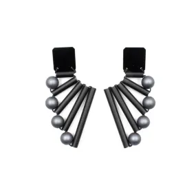 CB307 Fan Earring in Black