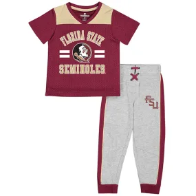 Colosseum Infant Florida State Seminoles/Seminole Logo Design Football Uniform - Garnet/Grey