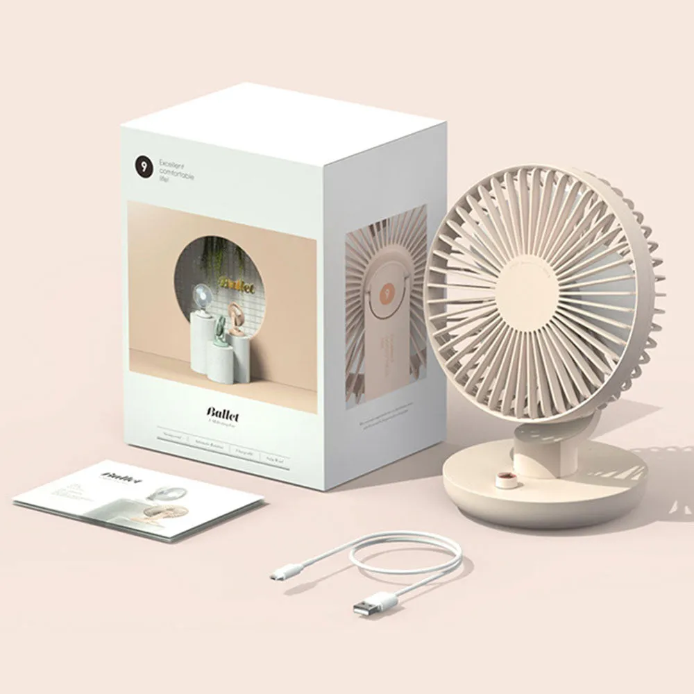 Creative Shaking Head Charging Desktop Fan