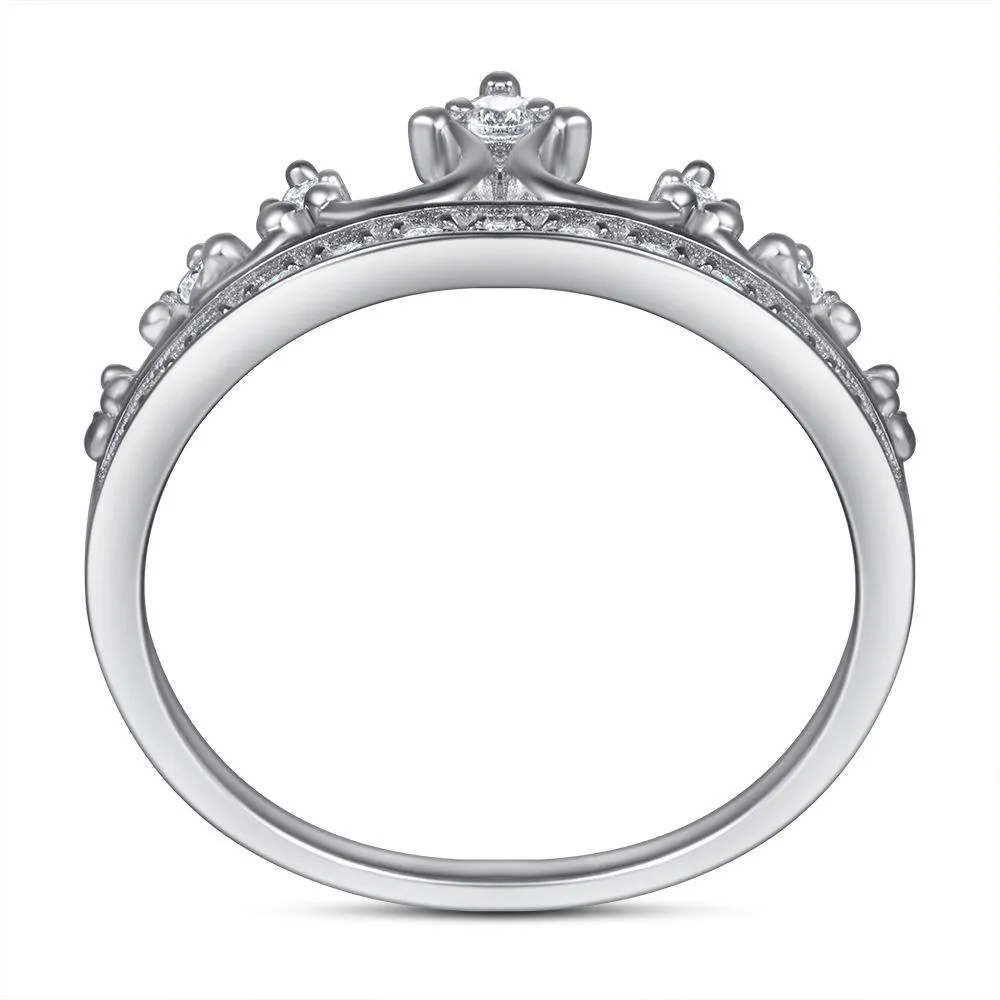 Dainty "Wear Your Crown" Stackable Ring