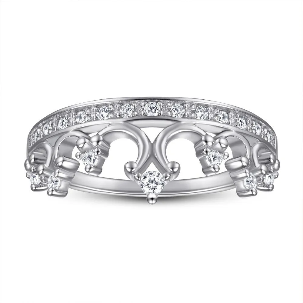 Dainty "Wear Your Crown" Stackable Ring