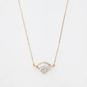 Deco Baguette Fan Necklace