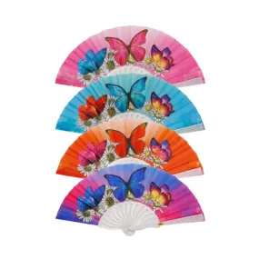 Fan - Butterfly Daisy Floral Garden Tie Dye Handheld Fan