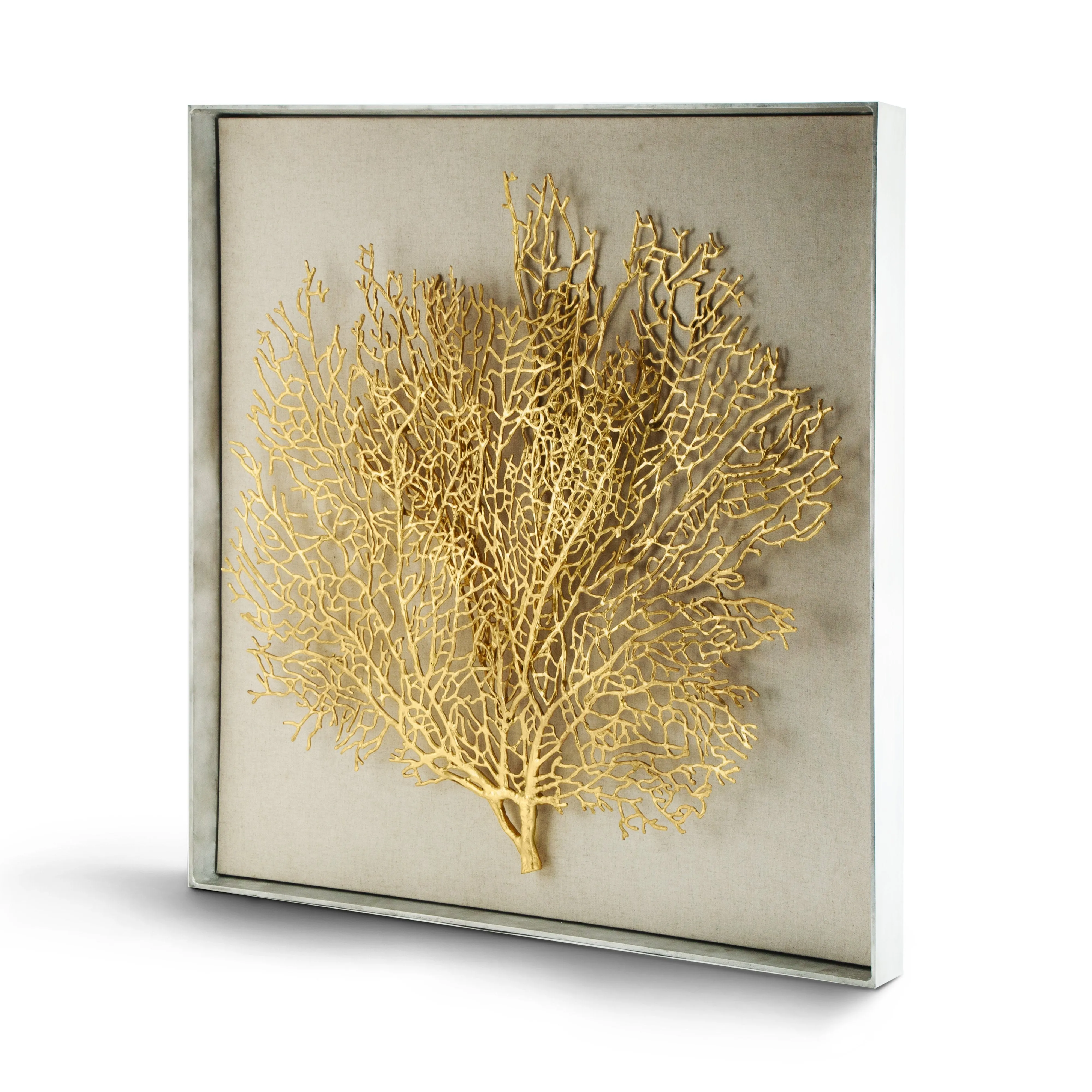 Fan Coral Large Fabric Shadow Box