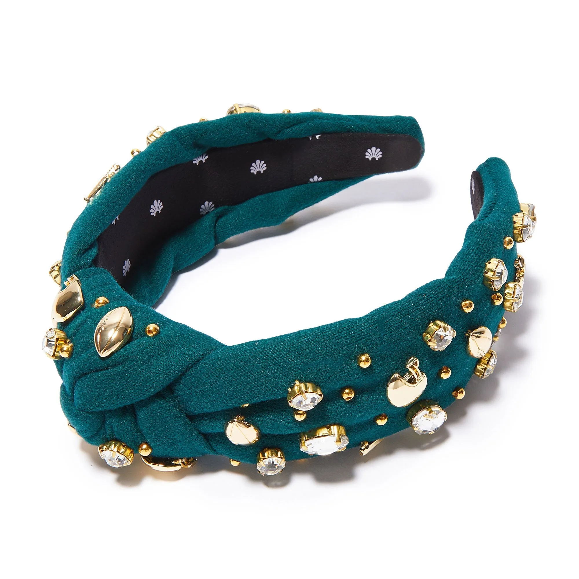 GREEN FOOTBALL KNOTTED HEADBAND