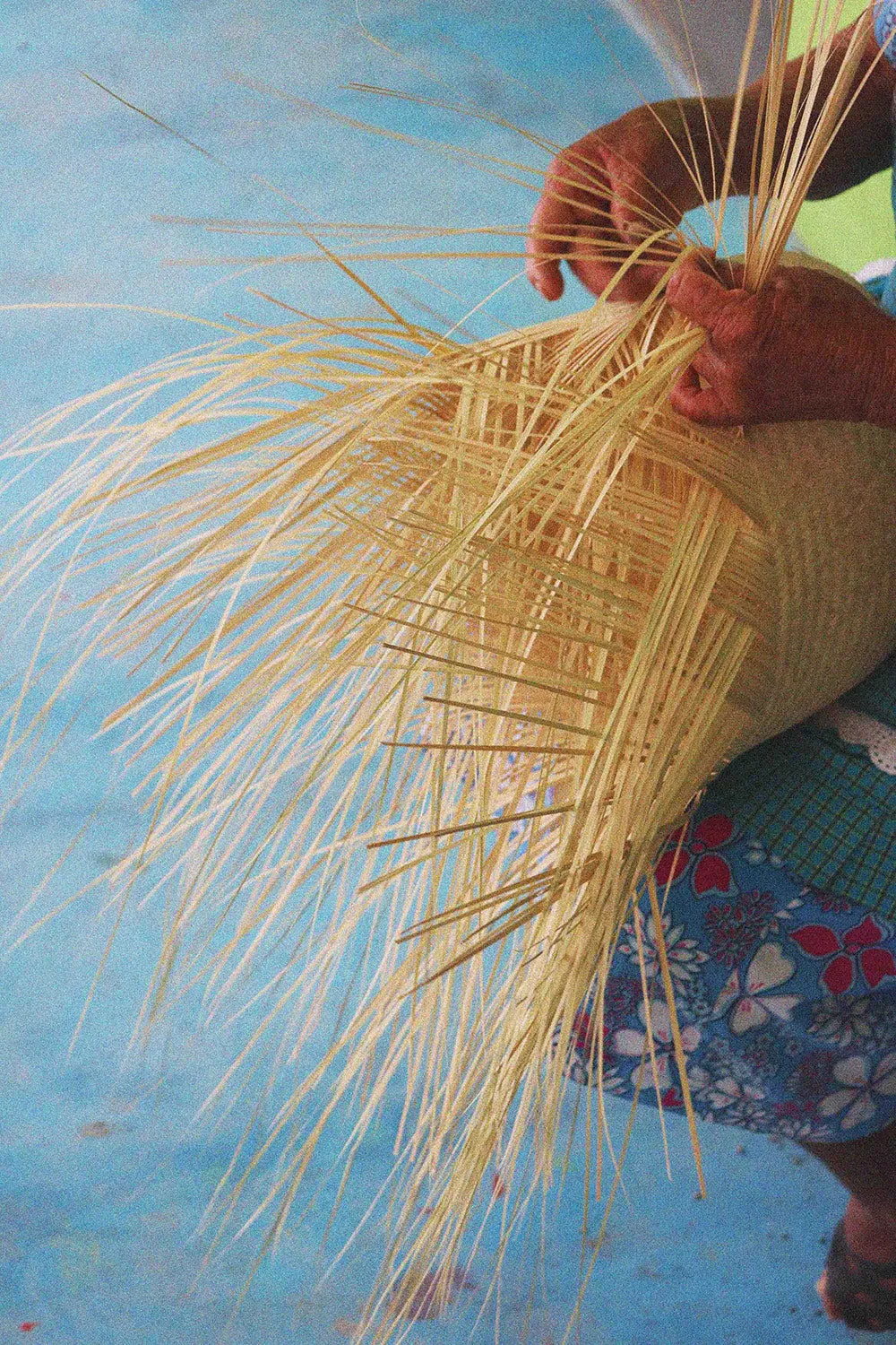 Handwoven Palm Leaf Fan