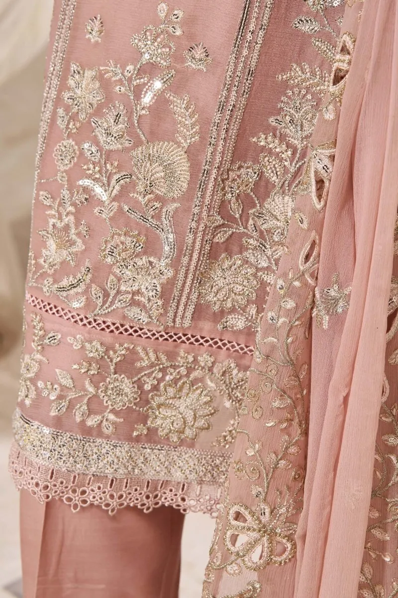 Sada Bahar Embroidered Chiffon Party Wear Suit SBA78