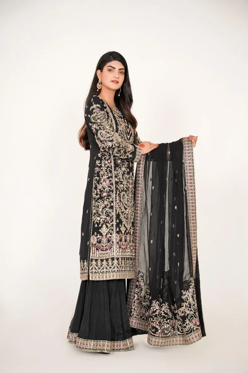 Sajni Embellished Chiffon Wedding Wear SAJ12