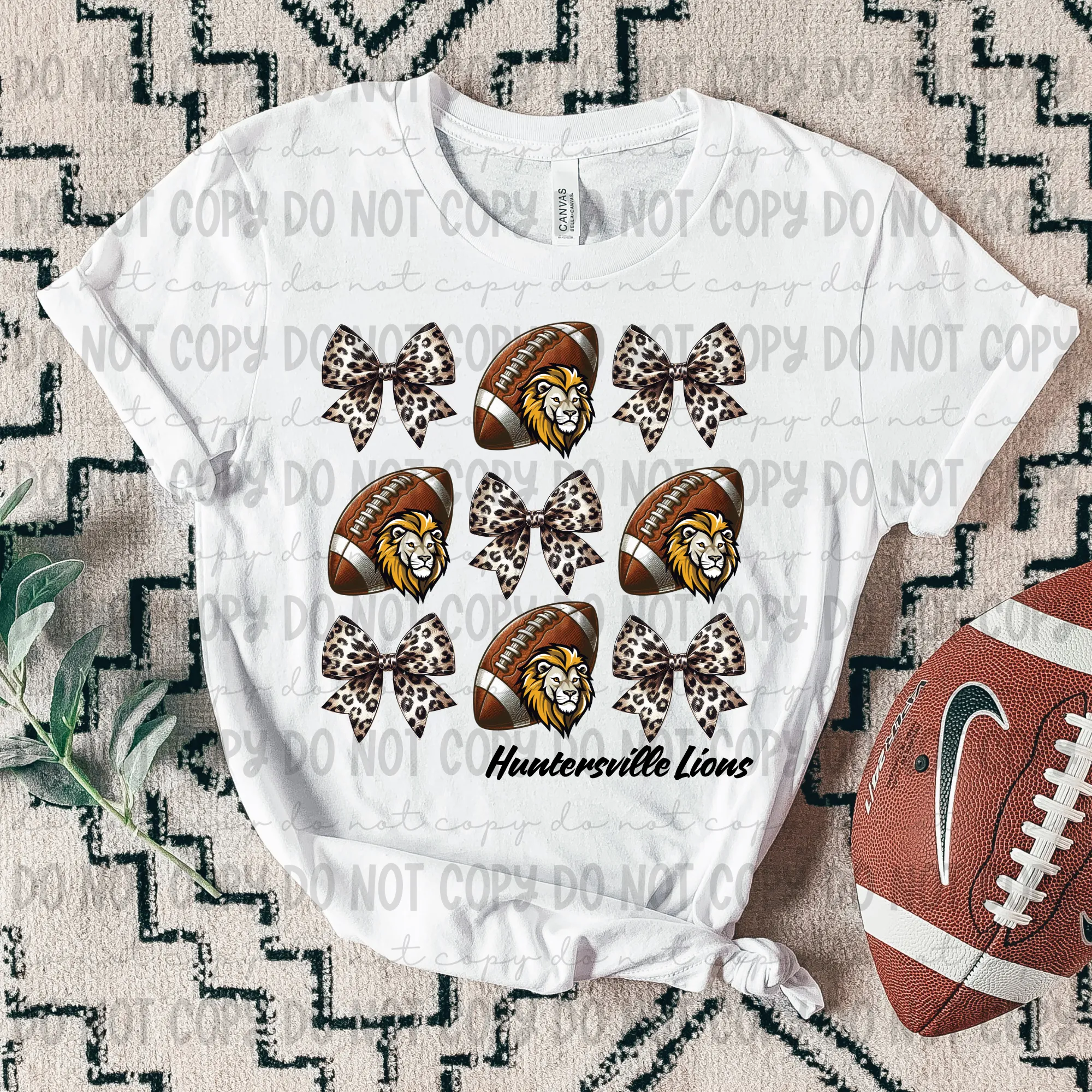 Team Leopard Bow Football - CUSTOMIZE YOURS! - PNG