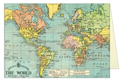  World Map  Card