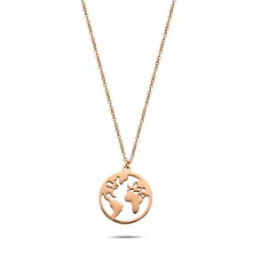 World necklace rosé gold